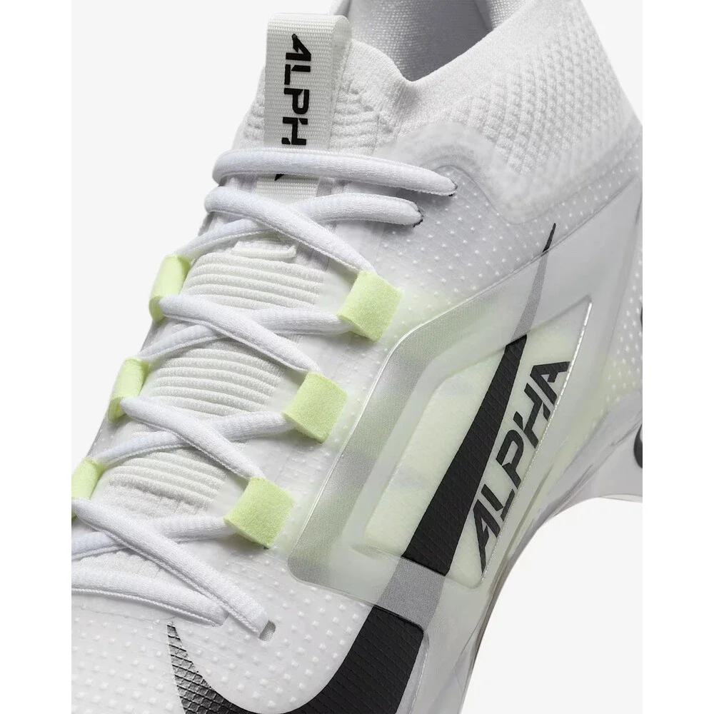 Nike Alpha Menace 4 Elite White Metallic Football Cleats FD7036-100 Mens Size 10